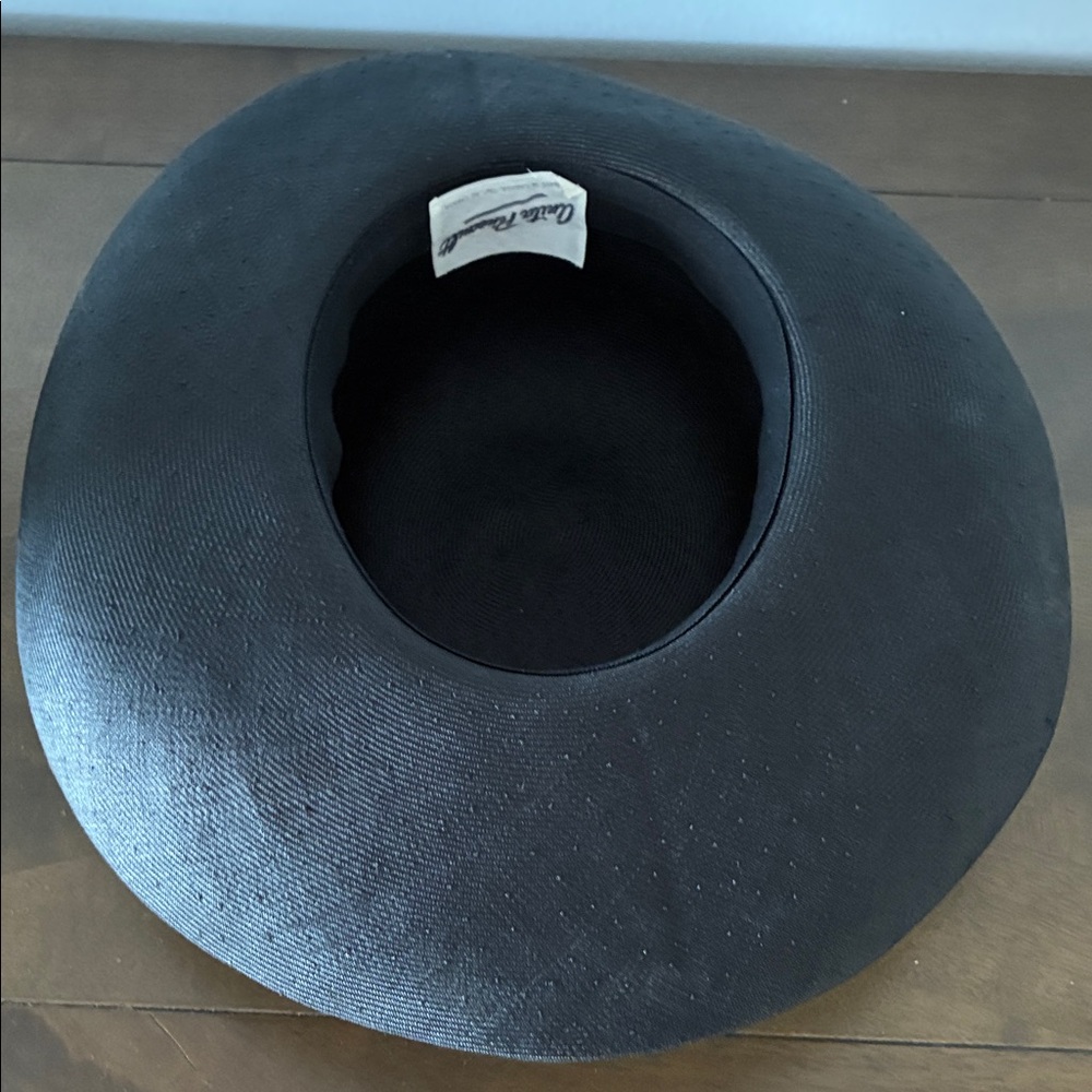 Vintage Anita Pineault Black and Brown Wide-Brim Hat - Picture 6 of 10